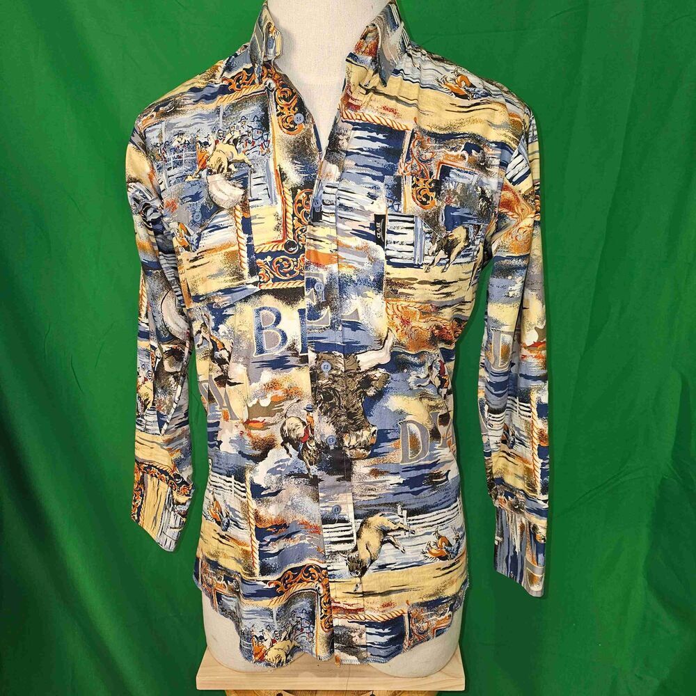 Vintage Brooks & Dunn Diablo Western Rodeo Long Sleeve Button Down Shirt 15.5 33